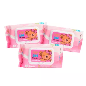 inspi kids baby wipes powder scent