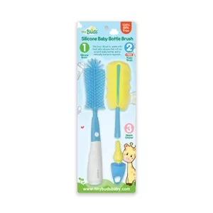 tiny buds non-scratch silicone baby bottle brush