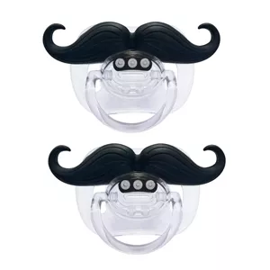 coral babies silicone orthodontic mustache baby pacifier