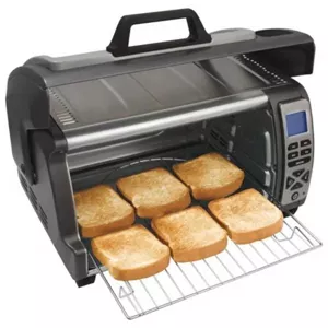 hamilton beach easy reach toaster oven with roll top door